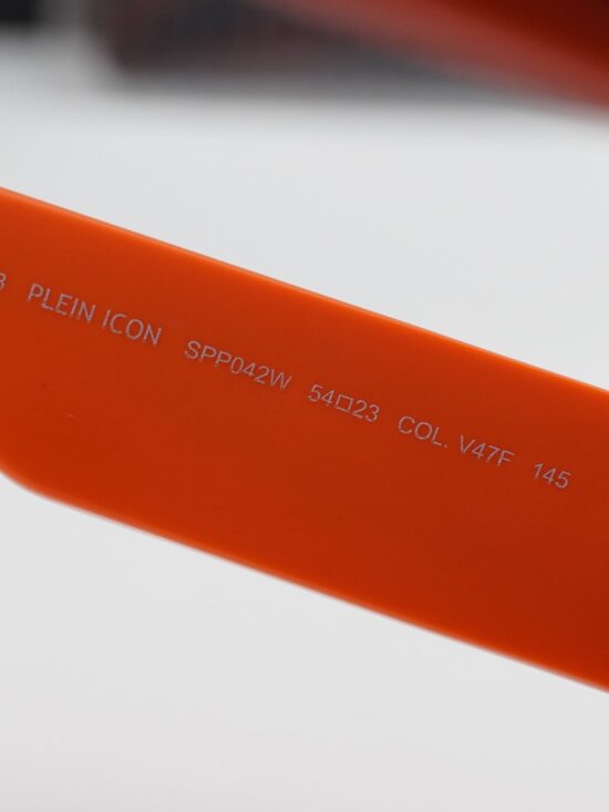Philipp Plein SPP042W V47F Square Sunglasses – Orange / Grey main image 8